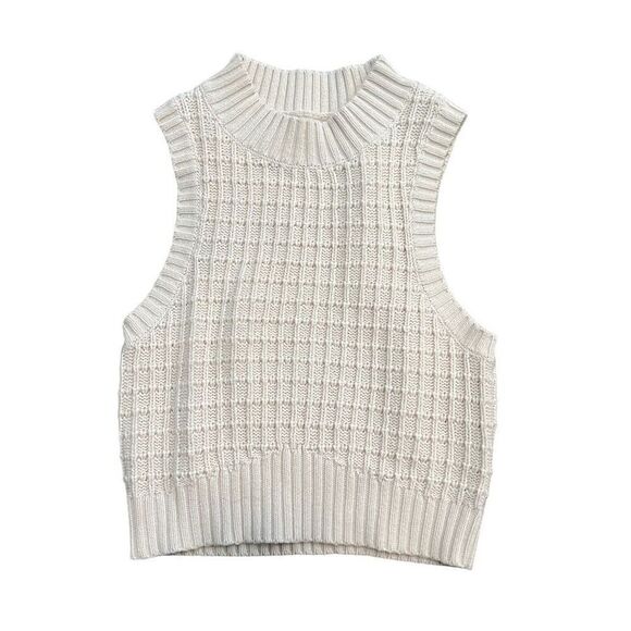 La Hearts Sweaters - LA HEARTS Cream Knitted Vest Size S